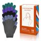 thumbnail image 1 of Juego de 5 pares de guantes de baño exfoliantes Evridwear de doble textura, 1 of 8