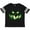 Football Black and White, variant on Inktastic Viciously Grinning Pumpkin Face in Lime Green Glow Boys or Girls Toddler T-Shirt