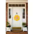 thumbnail image 3 of Sunflower Hello Summer Wood Door Hanger 12 Inch Large Wooden Flower Sign Inspirational Wall Porch Art Summer Fall Front Door Wreath Hanging for Bedroom Living Room Indoor Outdoor Kitchen Home Decor, 3 of 5