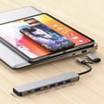 thumbnail image 4 of Adaptador concentrador tipo C, transmisión de datos sin controlador, multipuerto 7 en 1, adaptador USB C para Huawei y MacBook., 4 of 7