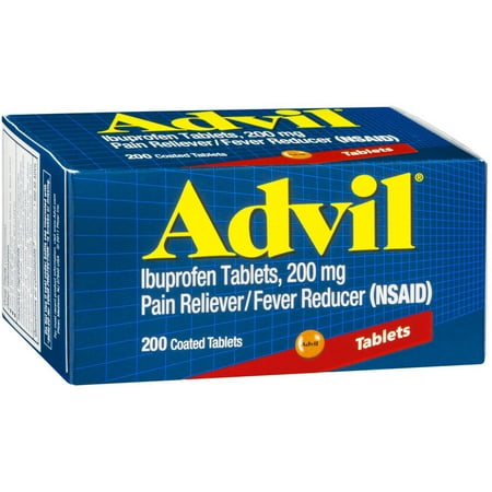Advil Ibuprofen Pain Reliever, 200 CT (Pack of 3)