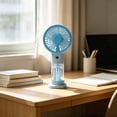 thumbnail image 4 of MMJ Portable Fan Handheld Misting Mini Rechargeable Spray Cooler Detachable Base USB Quiet Motor 6.38x3.03x2.60in Travel Outdoor Desk Summer, 4 of 7