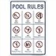 thumbnail image 3 of Signways, Pool Rules Sign, No Diving No Pushing No Peeing in Pool Reflective Aluminum, Made in the USA Non-Reflective 12" x 18", 3 of 4