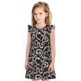 thumbnail image 1 of Balery Hand Drawn Snake Camisón de princesa para niñas, pijama de algodón con mangas abullonadas, suave y bonito.-Small, 1 of 6