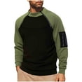 thumbnail image 2 of pstuiky camisas de manga larga para hombre, Blusa informal de manga larga con cuello alto y cremallera cálida de polar de color liso para hombre tops de invierno para hombre xxxl, 2 of 9