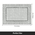 thumbnail image 6 of MeyJey 5'x7' Boho Floral Area Rug, Machine Washable Vintage Throw Rug, Non-Slip Stain Resistant Oriental Traditional Carpet for Living Room Bedroom Dining Room Office, White/Black, 6 of 15