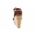 thumbnail image 3 of Jellypop Freya Cognac Wedge Sandal Beige in Size 9, 3 of 6