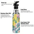 thumbnail image 3 of Yayeee 33oz Insulated Water Bottle Double Wall Stainless Steel with Flip Straw Lid, Green Mountains, 3 of 7