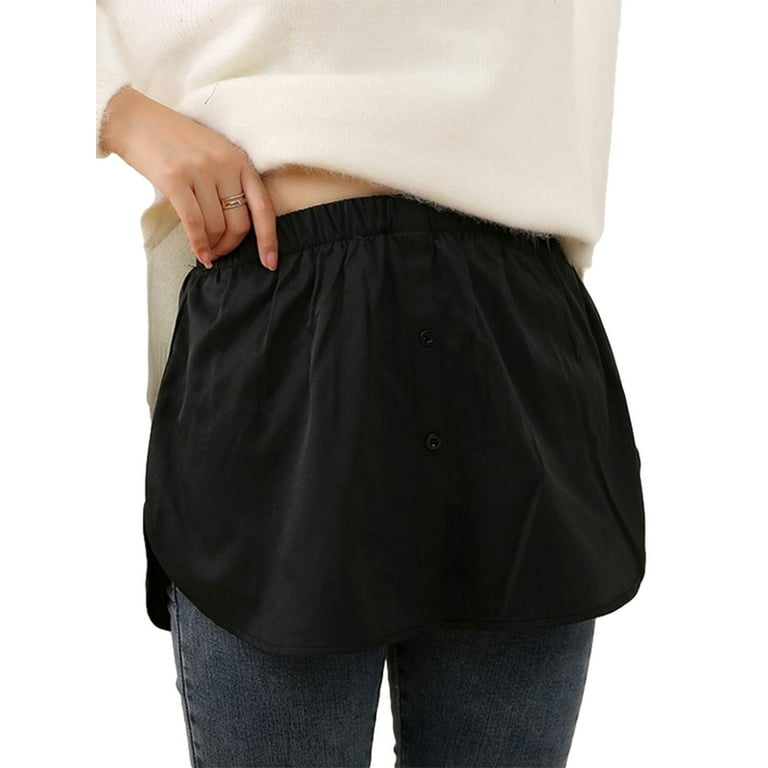 Women's Half Slips Casual Shirt Extenders Skirt for Leggings Extra Length  Mini Underskirt