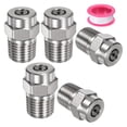 thumbnail image 1 of Puntas de limpieza de superficie Uxcell de 5 paquetes - Boquillas de lavadora a presión de 40 grados 1/4" NPT macho, acero inoxidable con cinta de sellado (orificio de 1.514 mm), 1 of 1