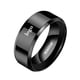 thumbnail image 2 of Anillo de joyería de acero inoxidable para hombres y mujeres, anillos negros, banda de compromiso de boda, espejo de calidad, joyería masculina personalizada, moda, 2 of 4