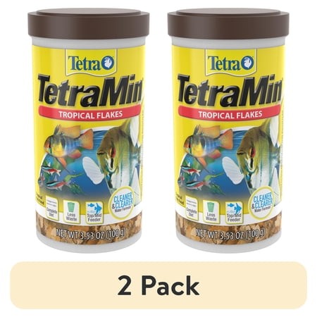 (2 pack) Tetra TetraMin Tropical Flakes Fish Food 3.53 oz
