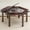 WALNUT, variant on HABUTWAY Solid Wood Board Game Table for 4-6 Players, Convertible Dining Table with Removable Top, Gaming Table with Game Mat, 6 Cup Holders & Hobby Trays
