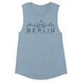 thumbnail image 1 of Skyline Berlin Germany Women's Muscle Tank Large Stonewash Denim, 1 of 5