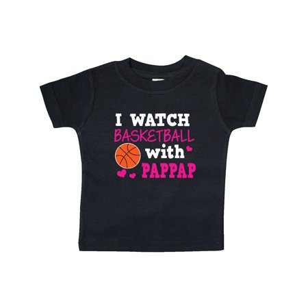 

Inktastic I Watch Basketball with Pappap Gift Baby Girl T-Shirt