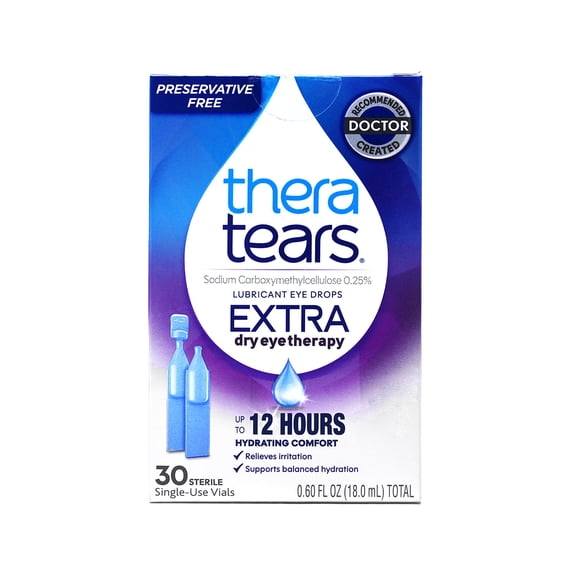 TheraTears Extra Dry Eye Therapy Lubricant Eye Drops Preservative Free 30ct, 30 Count