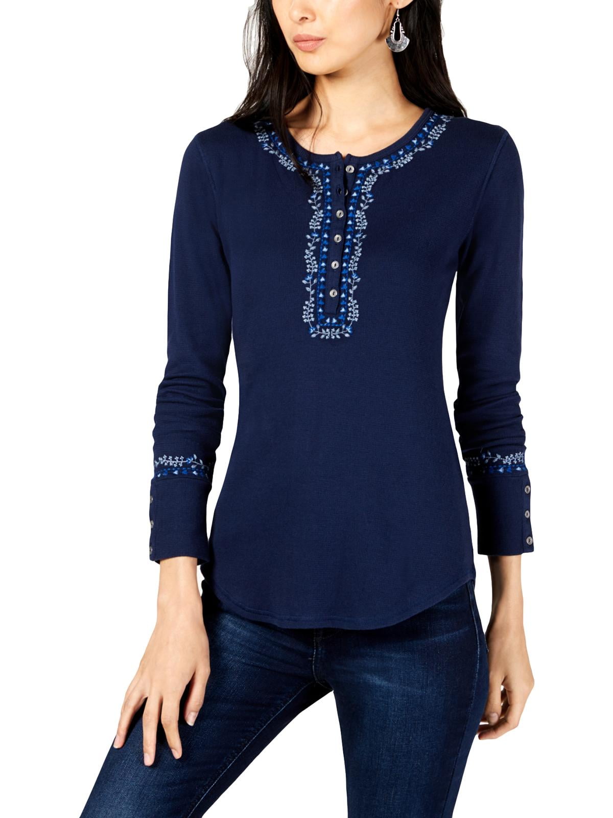 Lucky Brand Womens Novelty Embroidered 