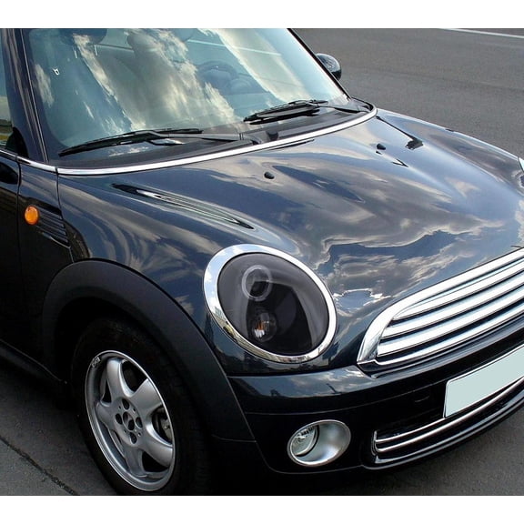 Fit 2007-2013 Mini Cooper R56 Smoke LED Halo Projector Headlights Lamps 07-13