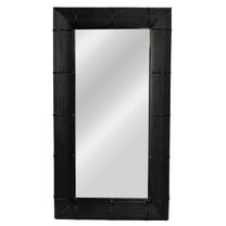 Creative Co-Op Bamboo Rectangular Wall Mirror, Black