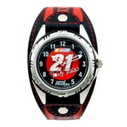 NASCAR Ricky Rudd Men's Water Resistant Sports Watch, Black and Red Dial