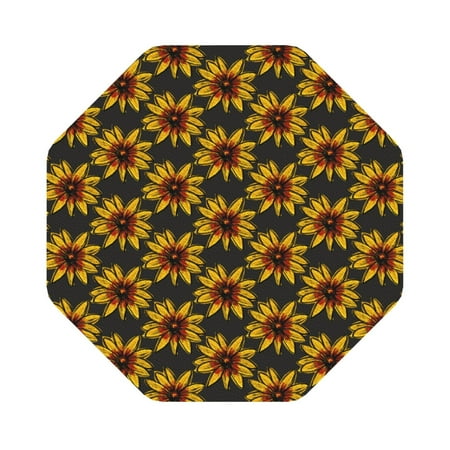 

Giroia Beautiful Sunflower Coasters Leather Coasters Set of 6 Coaster for Drinks Octagon