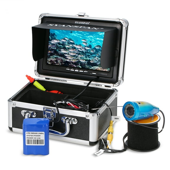 Cámara de Pesca Portátil de 7 "Monitor de Pulgada 1000TVL Kit de Cámara de Pesca Subacuática a SYANSPAN Cámara de Pesca