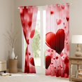thumbnail image 3 of Homewish Teens Female Men Romantic Couple Lover Black Out Curtains,Red Love Heart Print Curtains Pack of 2 (42x63 Each),Happy Valentine'S Day Bedroom Curtains,Super Cozy Room Decor, 3 of 6