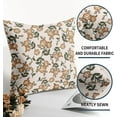 thumbnail image 5 of Orange Olive Green Vintage Floral Pillow Covers 18x18 Set of 2 Fall Flower Print Decorative Throw Pillows Outdoor Rustic Farmhouse Seasonal Pillowcases Cushion Case Decor for Home Sofa Couch Bed, 5 of 13