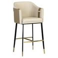 thumbnail image 2 of Home Square Carter 30.25" Barstool with Black Steel Legs in Cream - Set of 2, 2 of 8