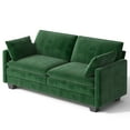 thumbnail image 6 of 74.8" Loveseat Sofa for Living Room,Chenille Sofa with Two Pillows,Solid Wood Frame,Easy Assembly for Small Spaces,Green Couch, 6 of 12