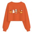 thumbnail image 4 of Yuncity Kids Halloween Sweatshirt Boys Girls Halloween Graphic Long Sleeve Tees Fall Casual Outdoor Activities Tops Size 6-7 Years, 4 of 4