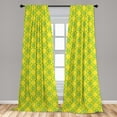 thumbnail image 5 of Ambesonne Lime Green Curtains, Lemon Lime Pop Art, Pair of 28"x63", Yellow Lime Green, 5 of 5