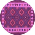 thumbnail image 1 of Ahgly Company Indoor Round Southwestern Purple Country Area Rugs, 3' Round, 1 of 4