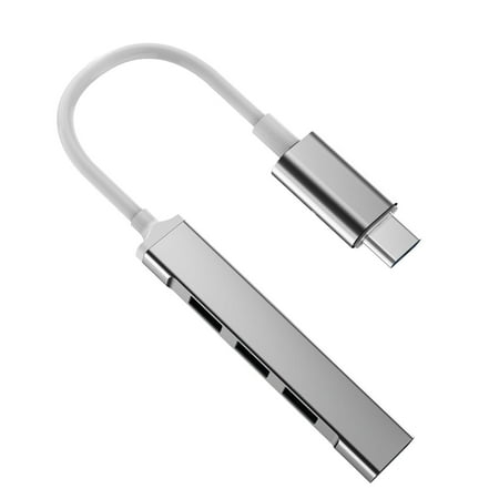 Elegant Choise USB C Hub 4 Ports Type C to USB 3.0 Hub Adapter for MacBook Pro Mac Samsung, Gray