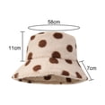 thumbnail image 2 of Desiderio Sombrero de felpa de invierno Sombreros de pescador de piel sintética para mujer, 2 of 5