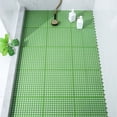thumbnail image 1 of Alfombrilla antideslizante para bañera con ventosas y orificios de drenaje, alfombrilla de ducha lavable a máquina, alfombrilla de baño antideslizante para bañera para niños(Verde)(2 piezas), 1 of 5