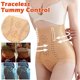 thumbnail image 2 of Bragas de cintura alta para mujer, ropa interior moldeadora sin costuras, bragas fuertes para vientre plano, calzoncillos bóxer adelgazantes posparto, ML (40-60 kg), verde, 2 of 5
