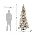 thumbnail image 3 of Glitz Design Glitzhome 7.5ft Pre-Lit Flocked Layered Spruce Artificial Christmas Tree with 350 Warm, 3 of 9
