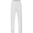 thumbnail image 2 of Mens Loose Fit Suit Dress Pants Casual Business Straight Leg Formal Pants Wrinkle Free Flat Front Work Trousers White 3XL, 2 of 4
