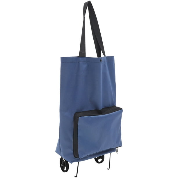 Bolsa plegable con carrito, bolsa plegable para comestibles, bolsa grande para comestibles, carrito de compras