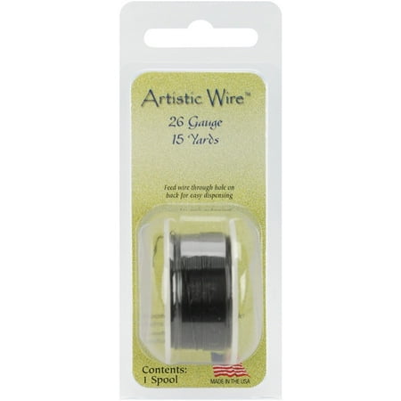 Artistic Wire 26 Gauge 15yd-Shiny Black