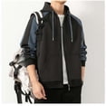 thumbnail image 4 of Men's Color Block Hooded Coat with Drawstring and Zipper Pockets for Casual and Outdoor Wear, 4 of 4