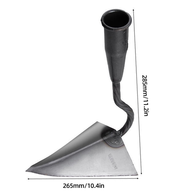 Farm Tools Hoes Garden Vegetable Planting Triangle Furrow Hoe Small Land Turning Loose Soil Hoe Agricultural Manual Plough Rake Size L