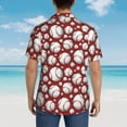 thumbnail image 6 of Xecao Cute Baseball print Hawaiian shirt - a stylish short-sleeve button-down for men, perfect for casual beach and tropical outings., 6 of 9
