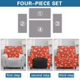 thumbnail image 6 of Renewold Reindeer Candy Cane Snowflake Red Recliner Chair Cover Machine Washable Recliner Sofa Slipcover 4 Pieces Universal Reclining Couch Cover with Pocket for 1 Cushion Reclining Sofa, 6 of 8