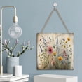 thumbnail image 5 of Flower Art Wild Flower Wooden Hanging Signs For Home Decor 12"x12" Square Rustic Wall Hanging Plaque Sign Farmhouse Wooden Wall Signs for Office Bedroom Living Room Housewarming Gift, 5 of 8