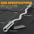 thumbnail image 2 of Olympic EZ Curl Barbell Bar, 47" EZ Curl Bar for Weight Lifting, Biceps, triceps, Back/Leg Muscle Group exercise,Chrome Curling Bar for 2 Inch Weight Plates,with 2 Spring Collars, 2 of 8