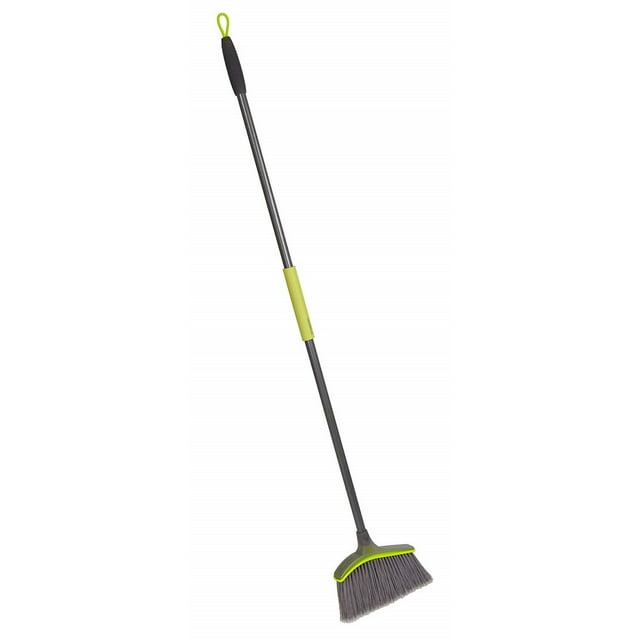 Casabella Wayclean Wide Angle Broom, Taupe and Green