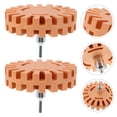 thumbnail image 1 of HEATSHAKING 2 Pcs Roue en Caoutchouc Dentelée pour Enlever l'Adhésif de Voiture avec Perceuse pour Rubans Vinyle, 1 of 7