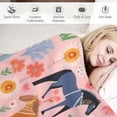 thumbnail image 3 of ONETECH Pink Cartoon Horse Blanket Cartoon Throw Blanket for Couch, Kids Plush Fleece Blanket Super Cozy Soft Flannel Blanket Decorative Fuzzy Throws, 3 of 6